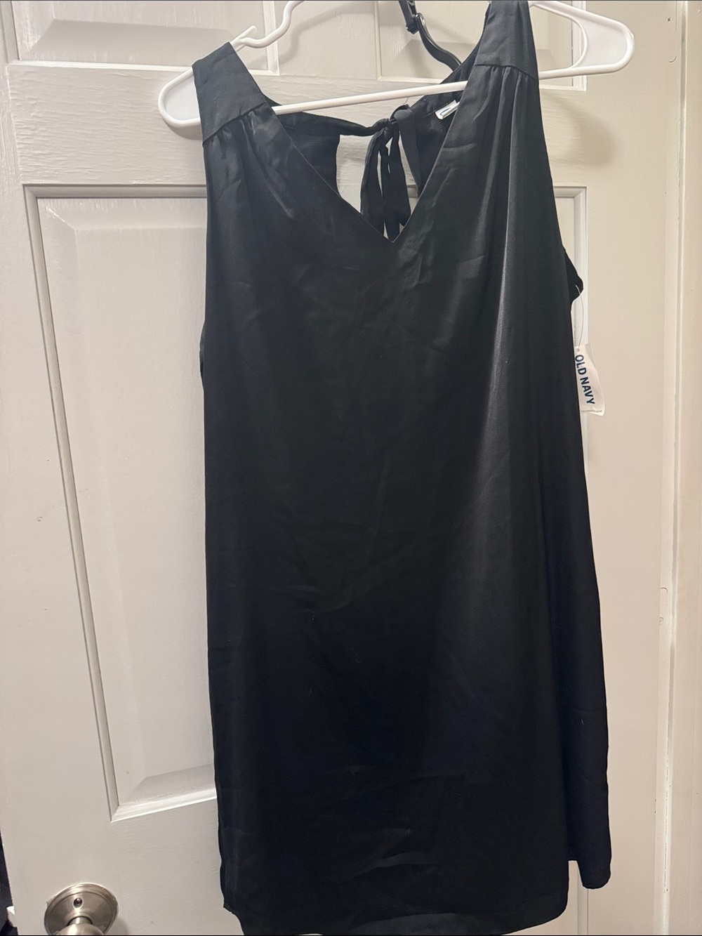 Old Navy Black Sleeveless Tie-Back Midi Dress